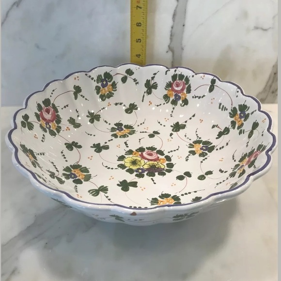 COTTURA HANDMADE FLORAL PAINTED BOWL LARGE - Picture 8 of 12